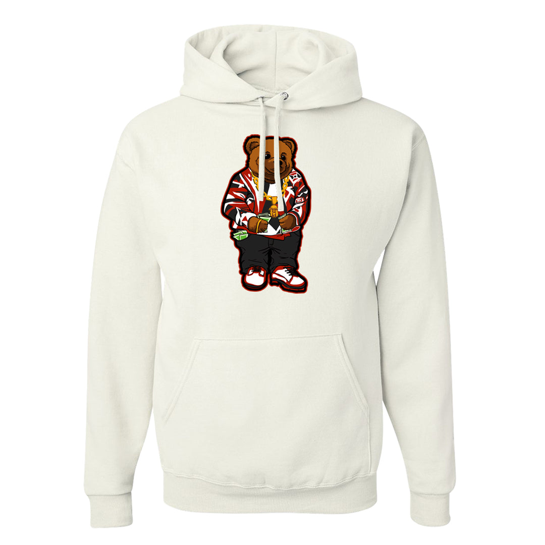 Fire Red 3s Hoodie | Sweater Bear, White