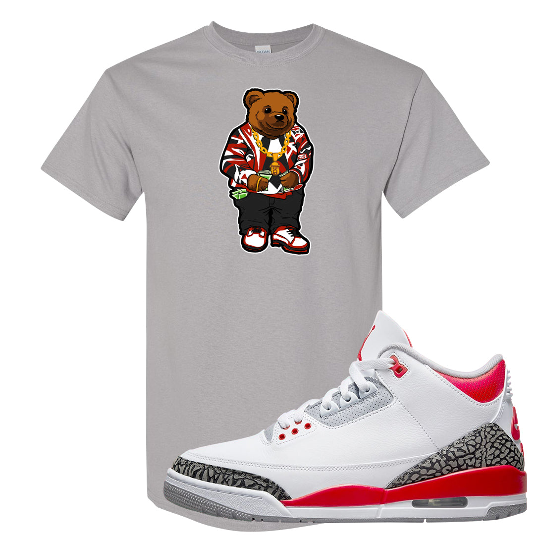 Fire Red 3s T Shirt | Sweater Bear, Gravel