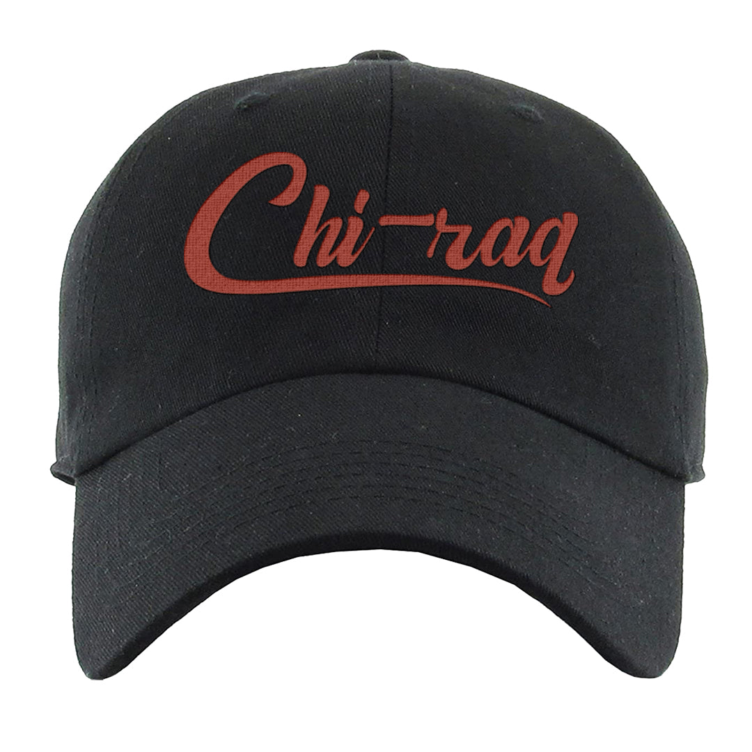 Fire Red 3s Dad Hat | Chiraq, Black