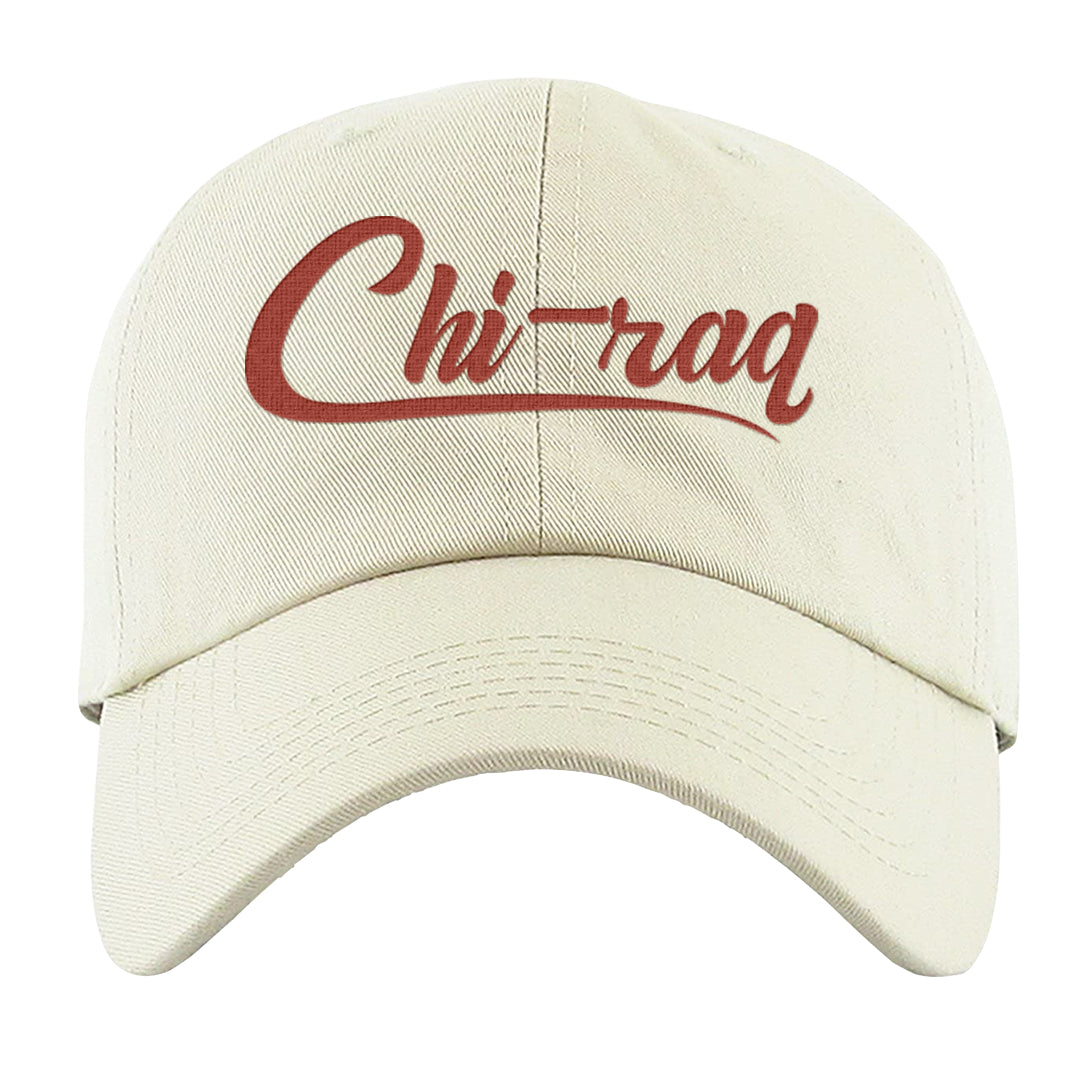 Fire Red 3s Dad Hat | Chiraq, White