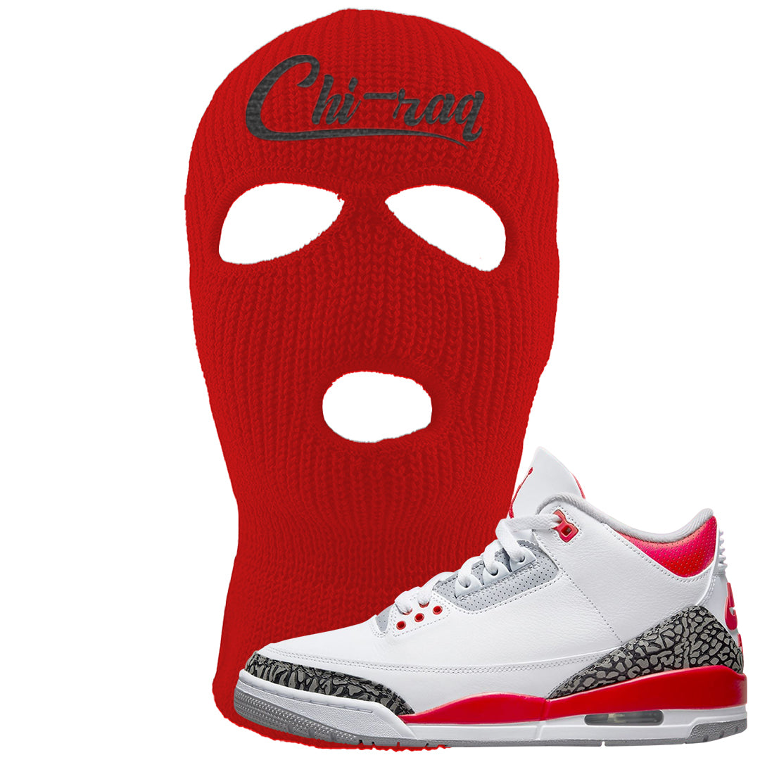 Fire Red 3s Ski Mask | Chiraq, Red