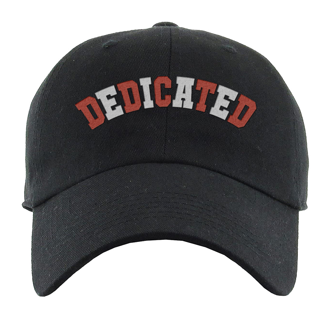 Fire Red 3s Dad Hat | Dedicated, Black