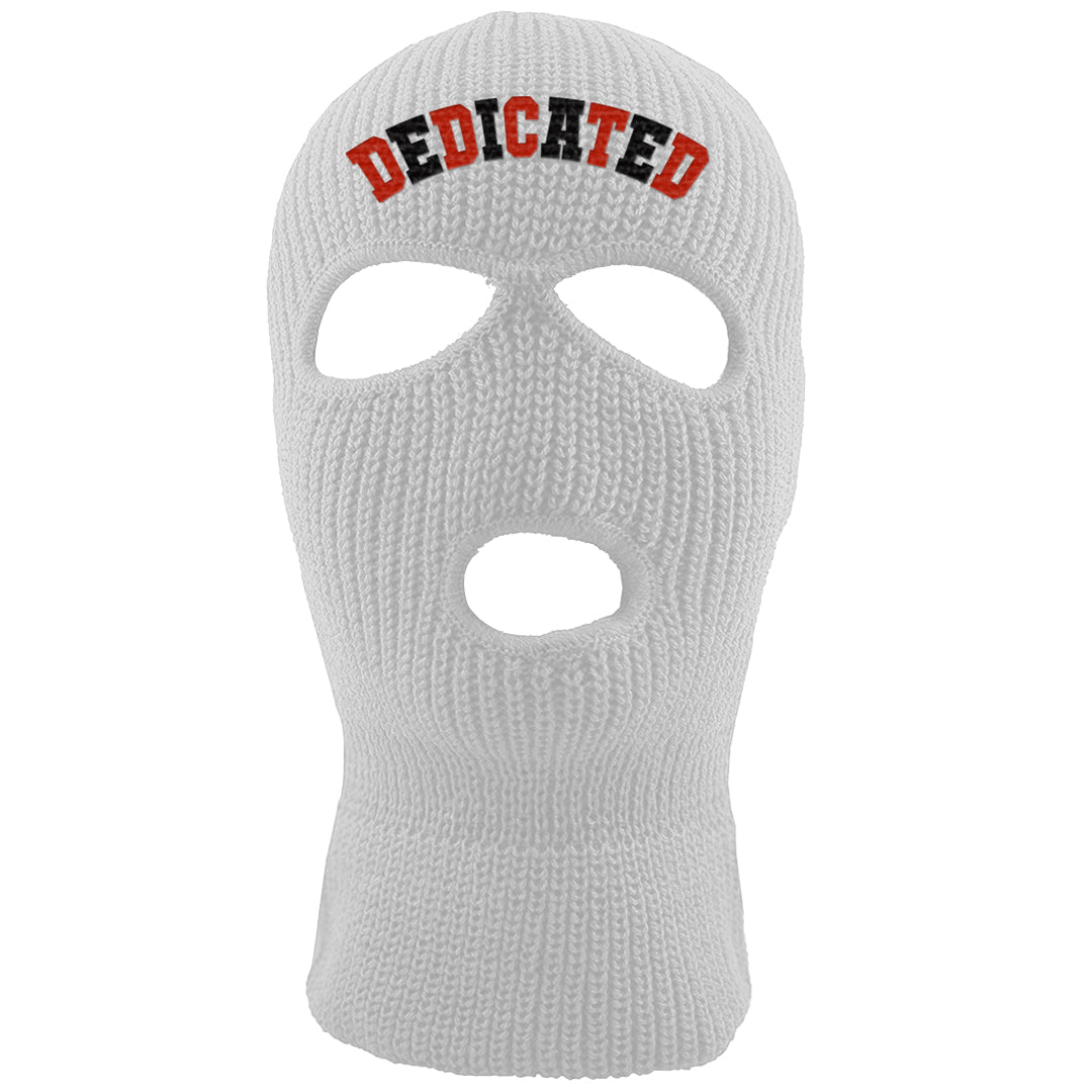 Fire Red 3s Ski Mask | Dedicated, White
