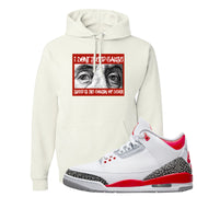 Fire Red 3s Hoodie | Franklin Eyes, White