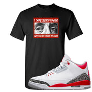 Fire Red 3s T Shirt | Franklin Eyes, Black