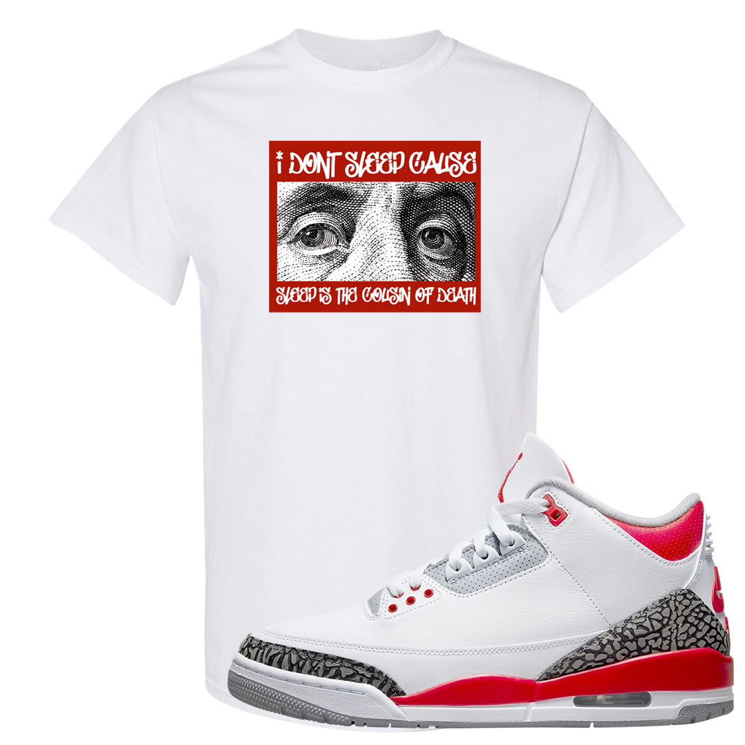 Fire Red 3s T Shirt | Franklin Eyes, White