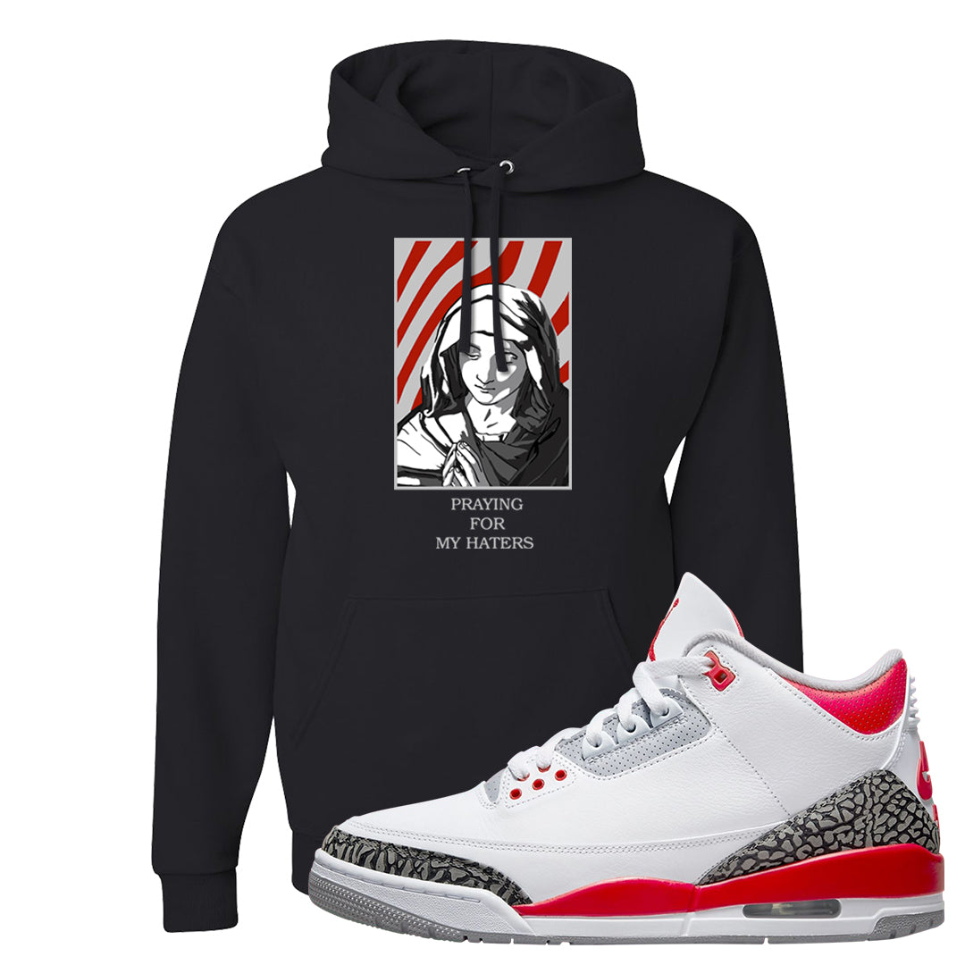 Fire Red 3s Hoodie | God Told Me, Black