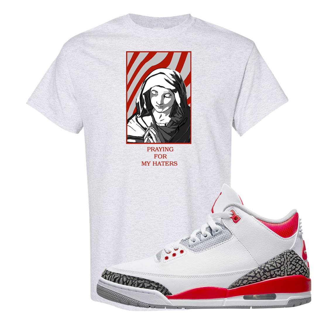 Fire Red 3s T Shirt | God Told Me, Ash