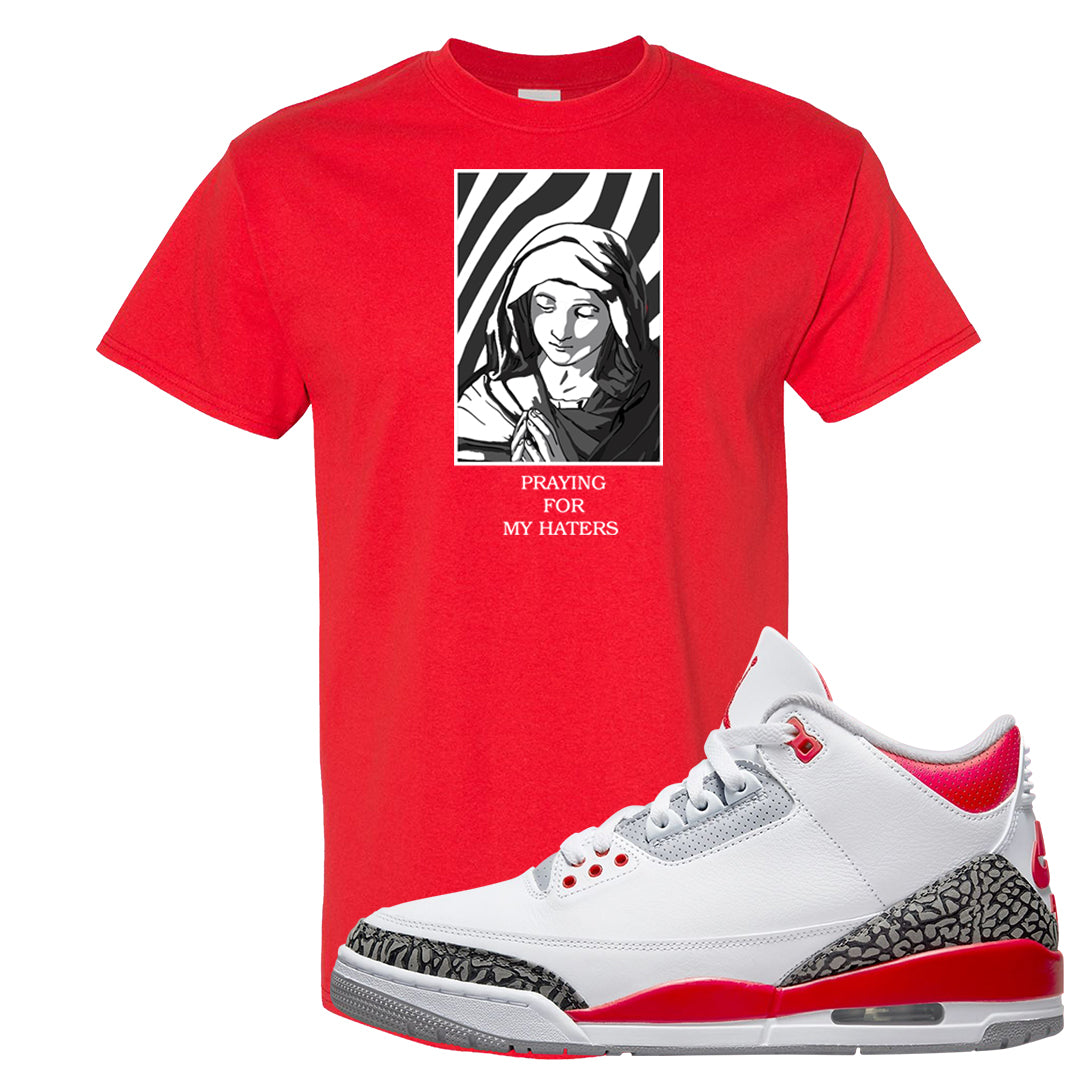 Fire Red 3s T Shirt | God Told Me, Red