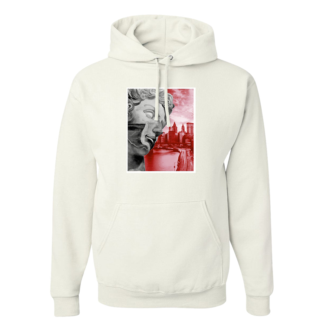 Fire Red 3s Hoodie | Miguel, White