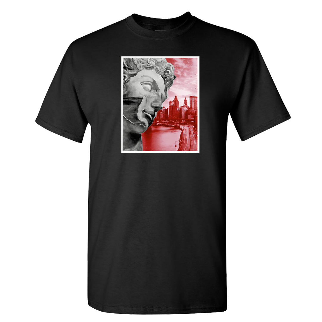 Fire Red 3s T Shirt | Miguel, Black