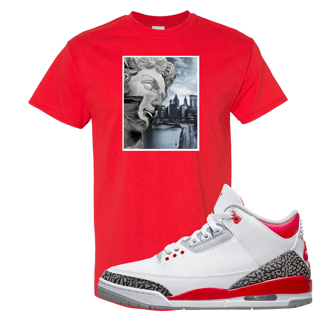 Fire Red 3s T Shirt | Miguel, Red