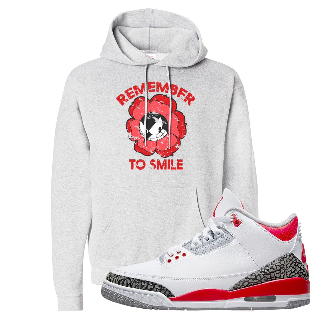 Fire Red 3s Hoodie | Remember To Smile, Ash