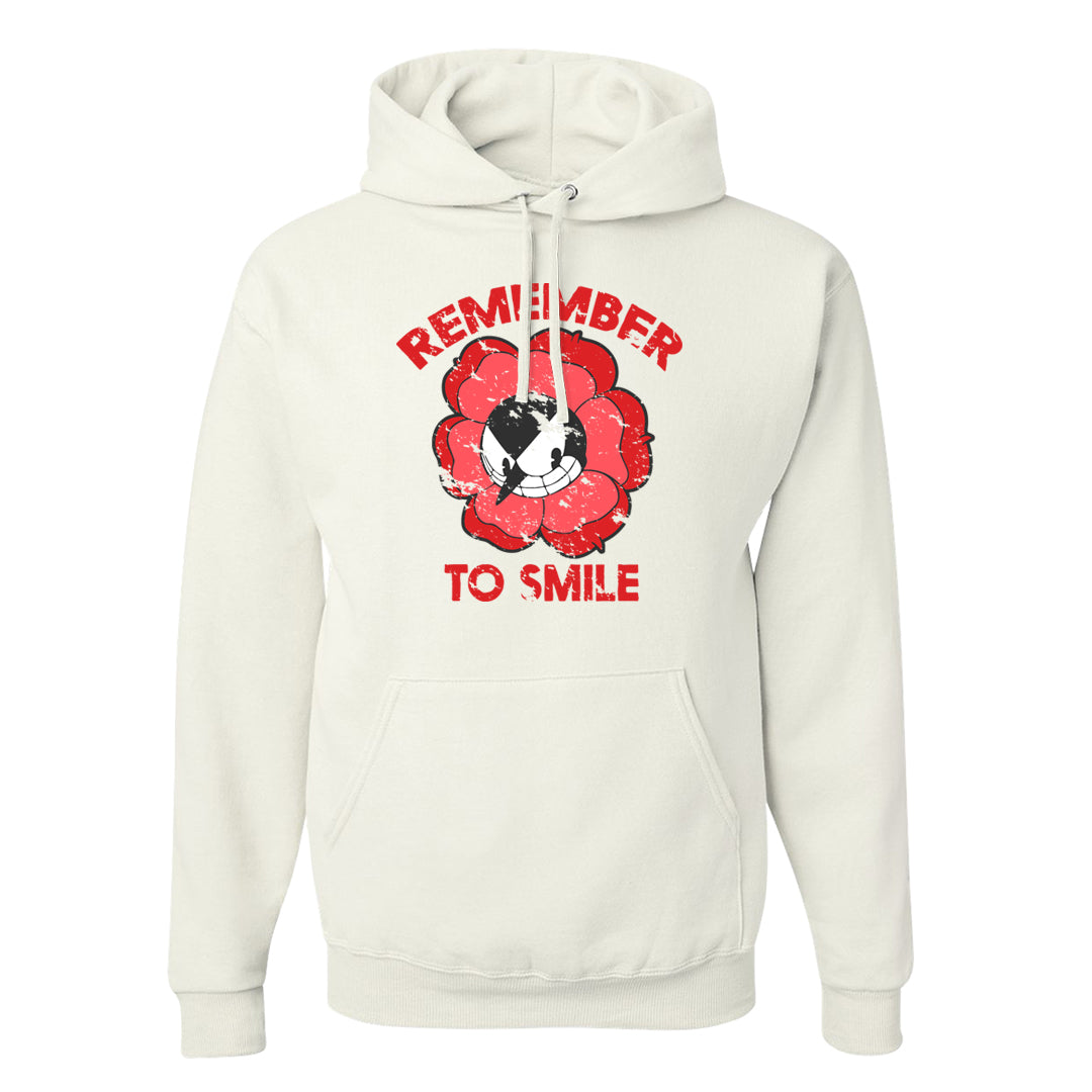 Fire Red 3s Hoodie | Remember To Smile, White