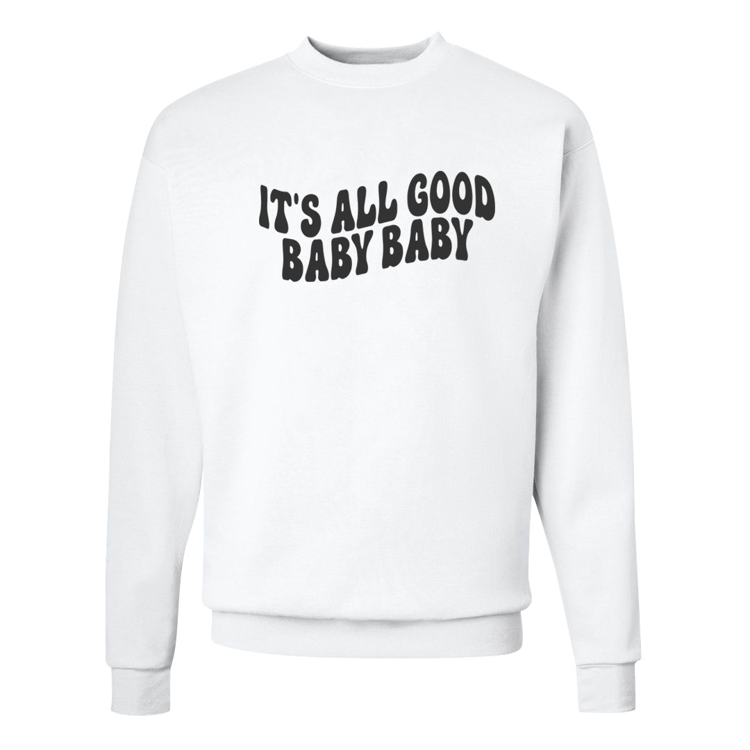 White Cement Reimagined 3s Crewneck Sweatshirt | All Good Baby, White