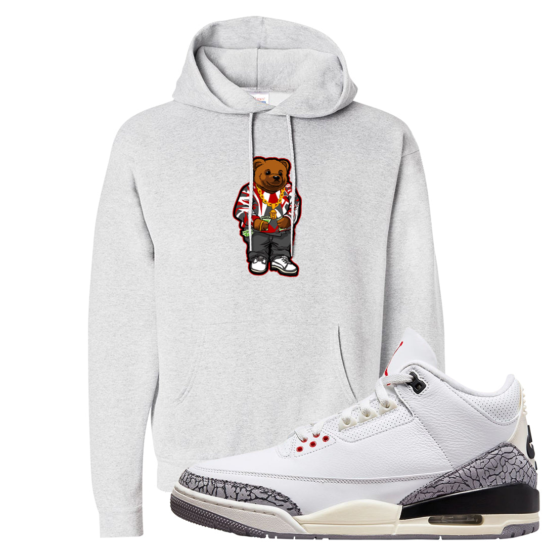 White Cement Reimagined 3s Hoodie | Sweater Bear, Ash