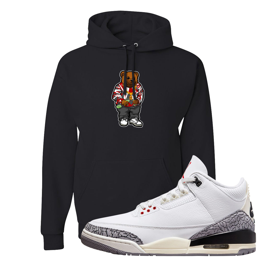 White Cement Reimagined 3s Hoodie | Sweater Bear, Black