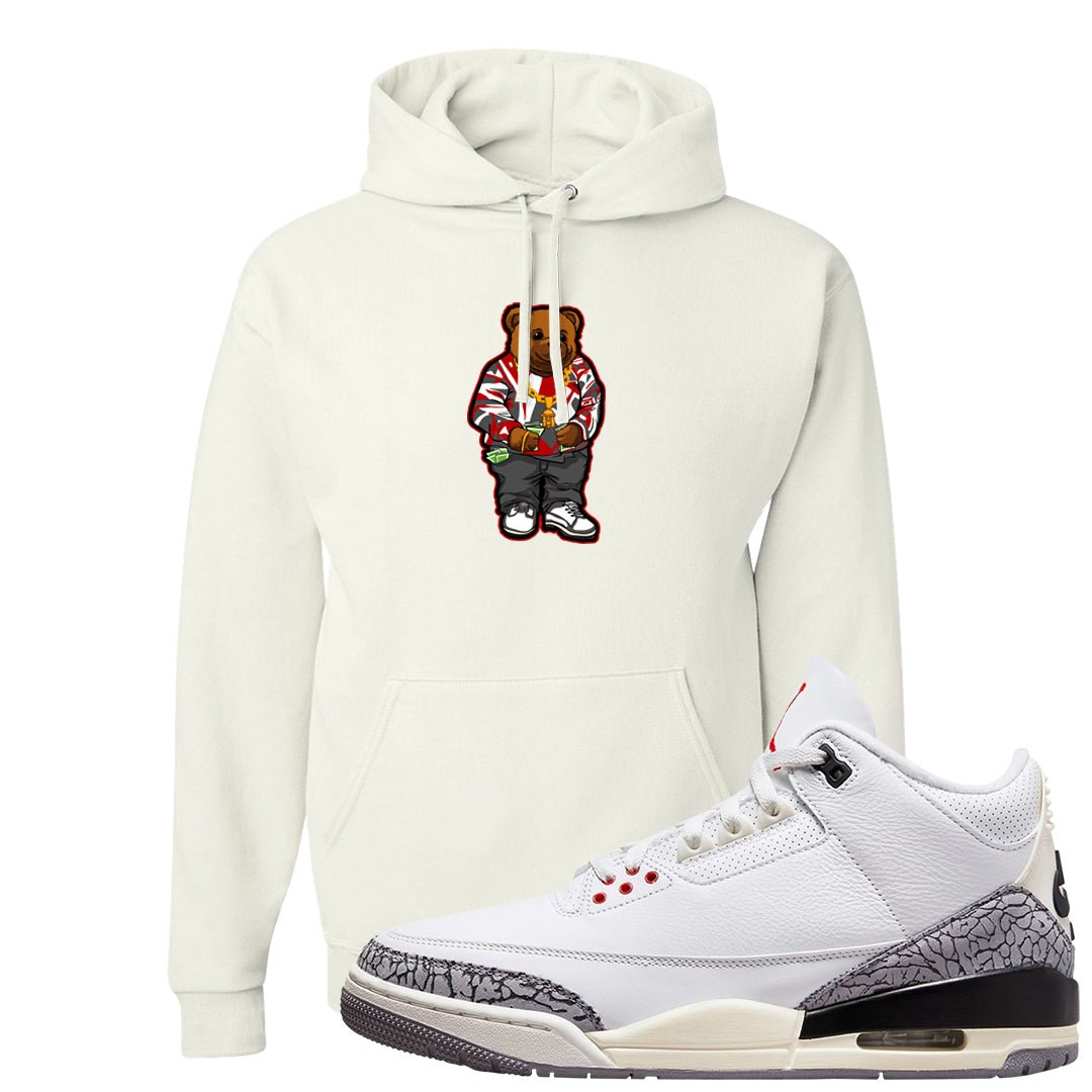 White Cement Reimagined 3s Hoodie | Sweater Bear, White