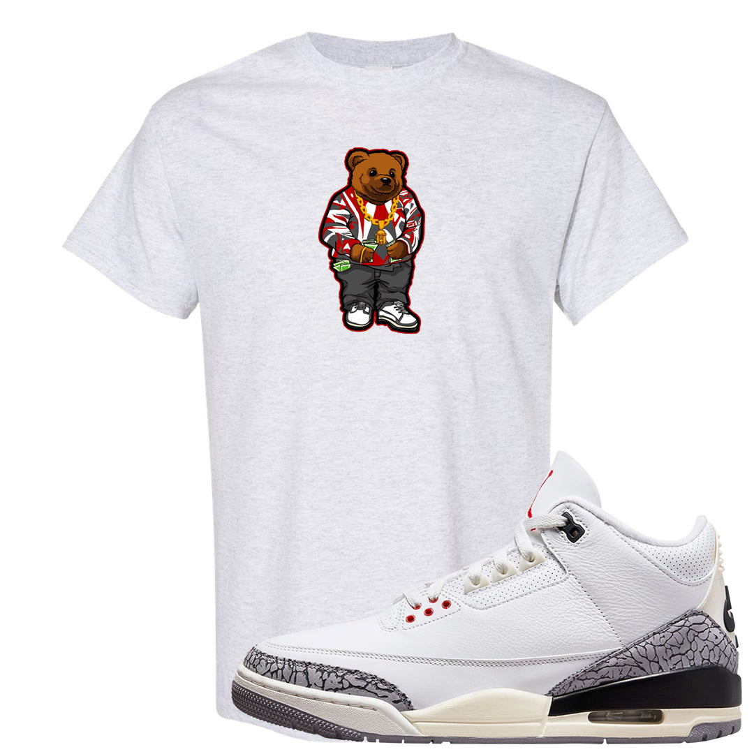 White Cement Reimagined 3s T Shirt | Sweater Bear, Ash