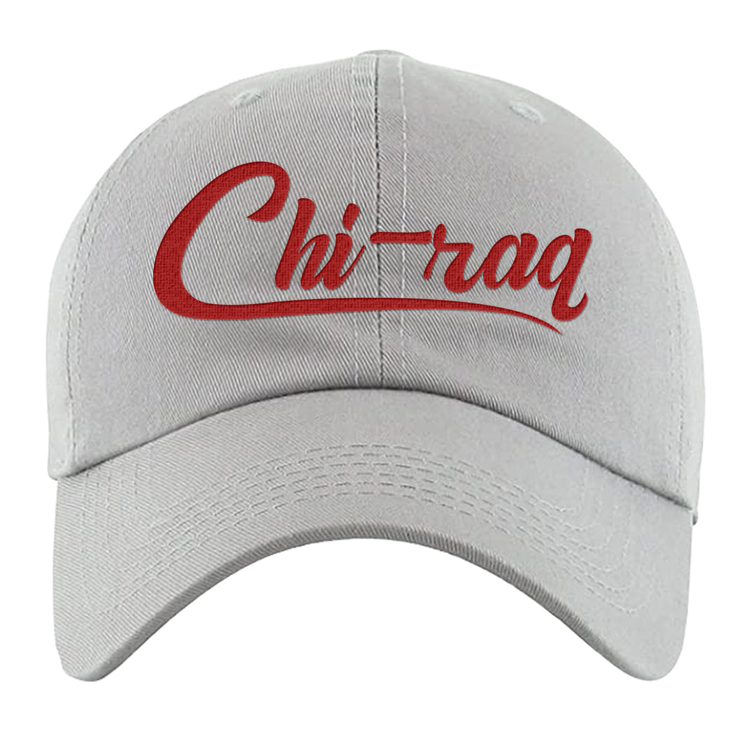White Cement Reimagined 3s Dad Hat | Chiraq, Light Gray
