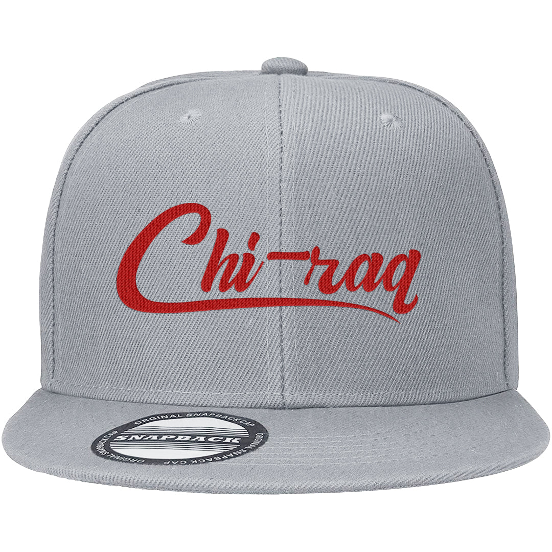 White Cement Reimagined 3s Snapback Hat | Chiraq, Light Gray