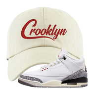 White Cement Reimagined 3s Dad Hat | Crooklyn, White