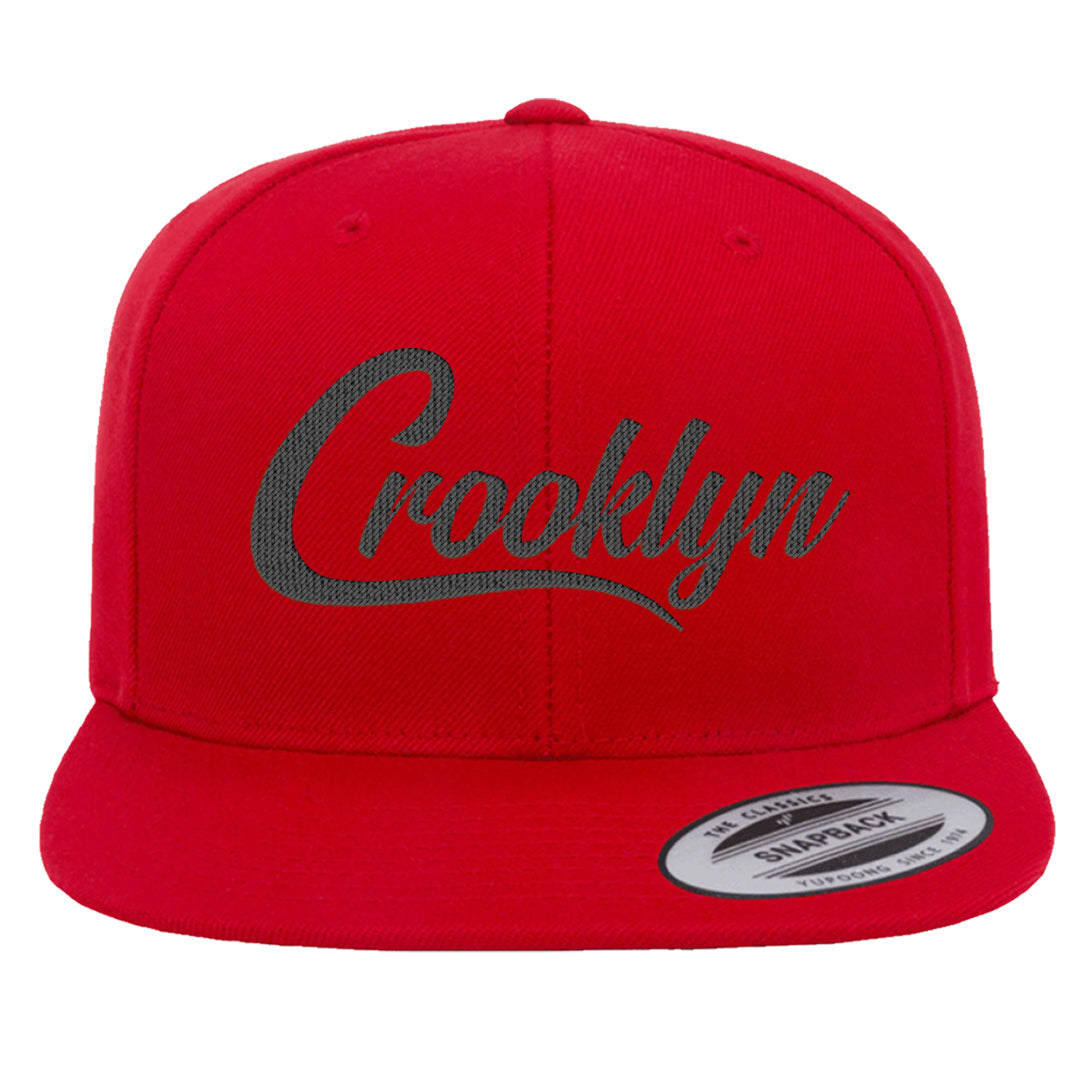 White Cement Reimagined 3s Snapback Hat | Crooklyn, Red