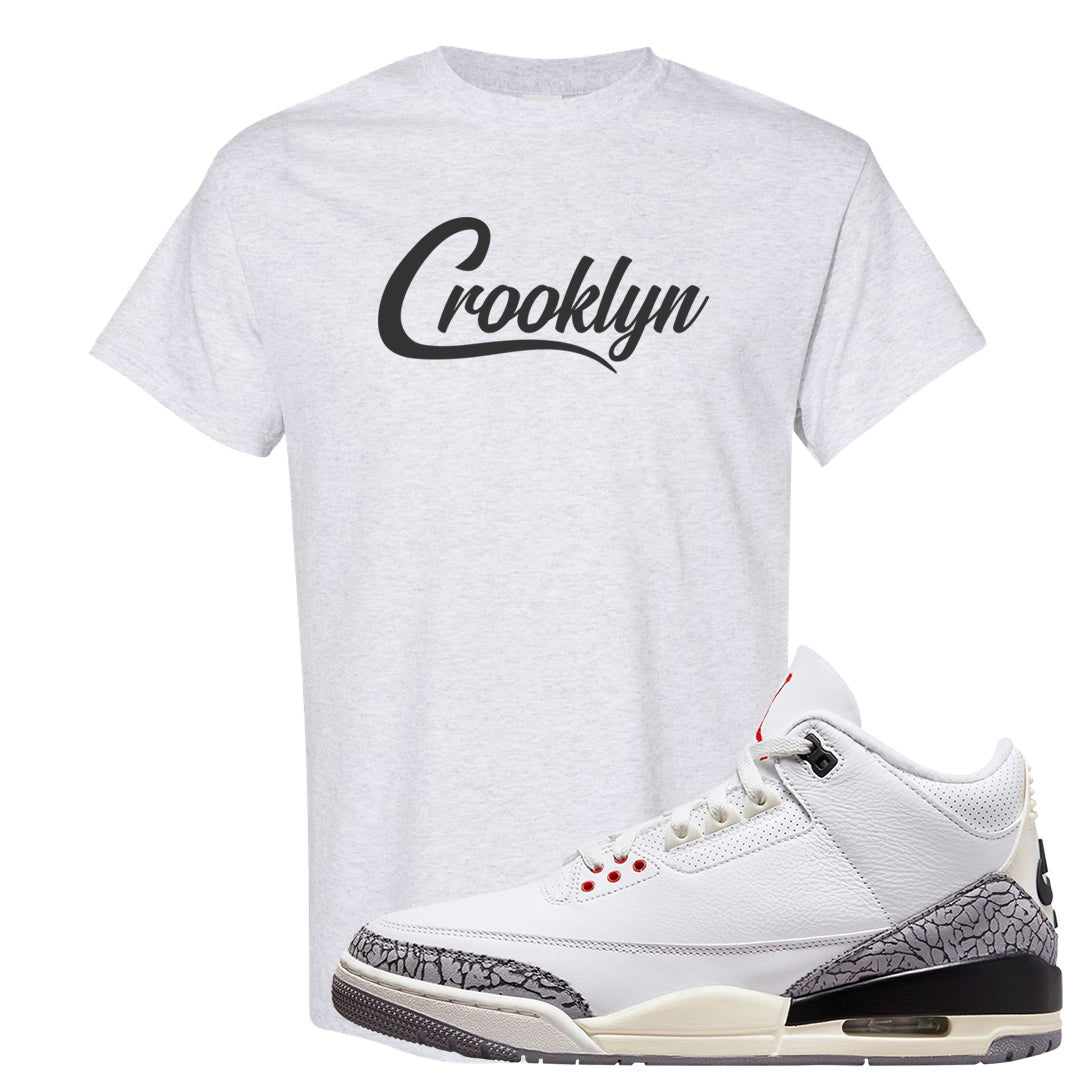 White Cement Reimagined 3s T Shirt | Crooklyn, Ash