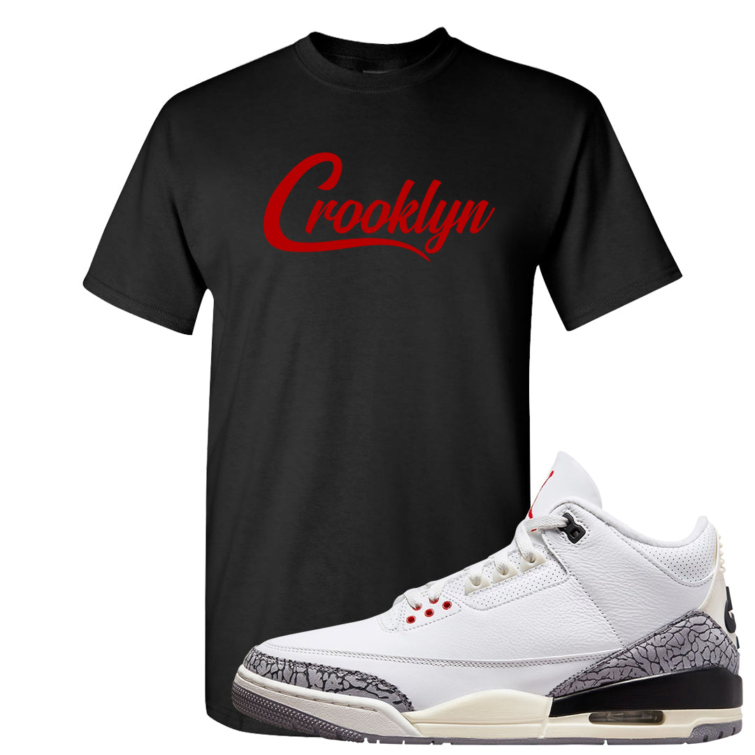 White Cement Reimagined 3s T Shirt | Crooklyn, Black