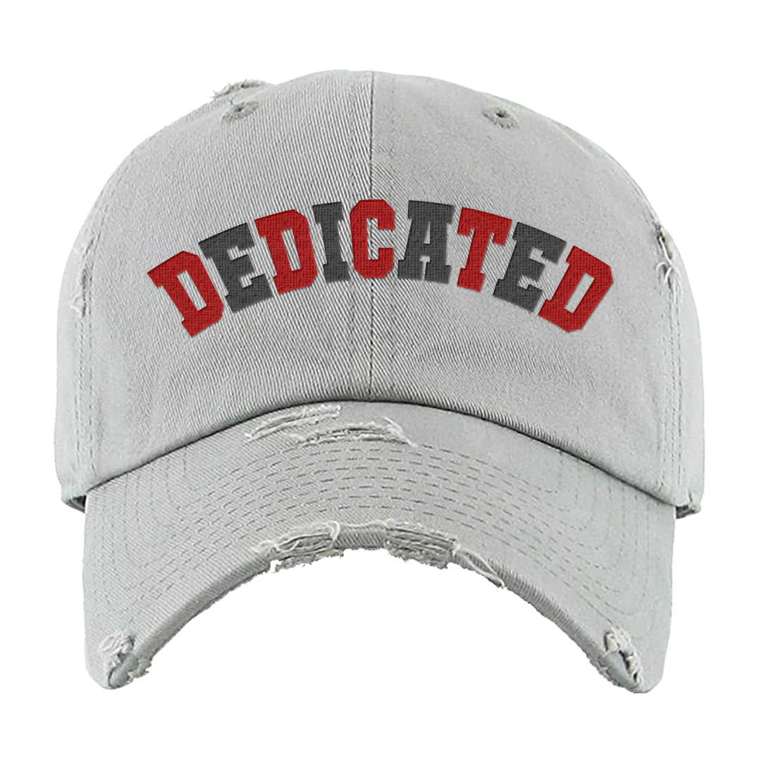 White Cement Reimagined 3s Distressed Dad Hat | Dedicated, Light Gray