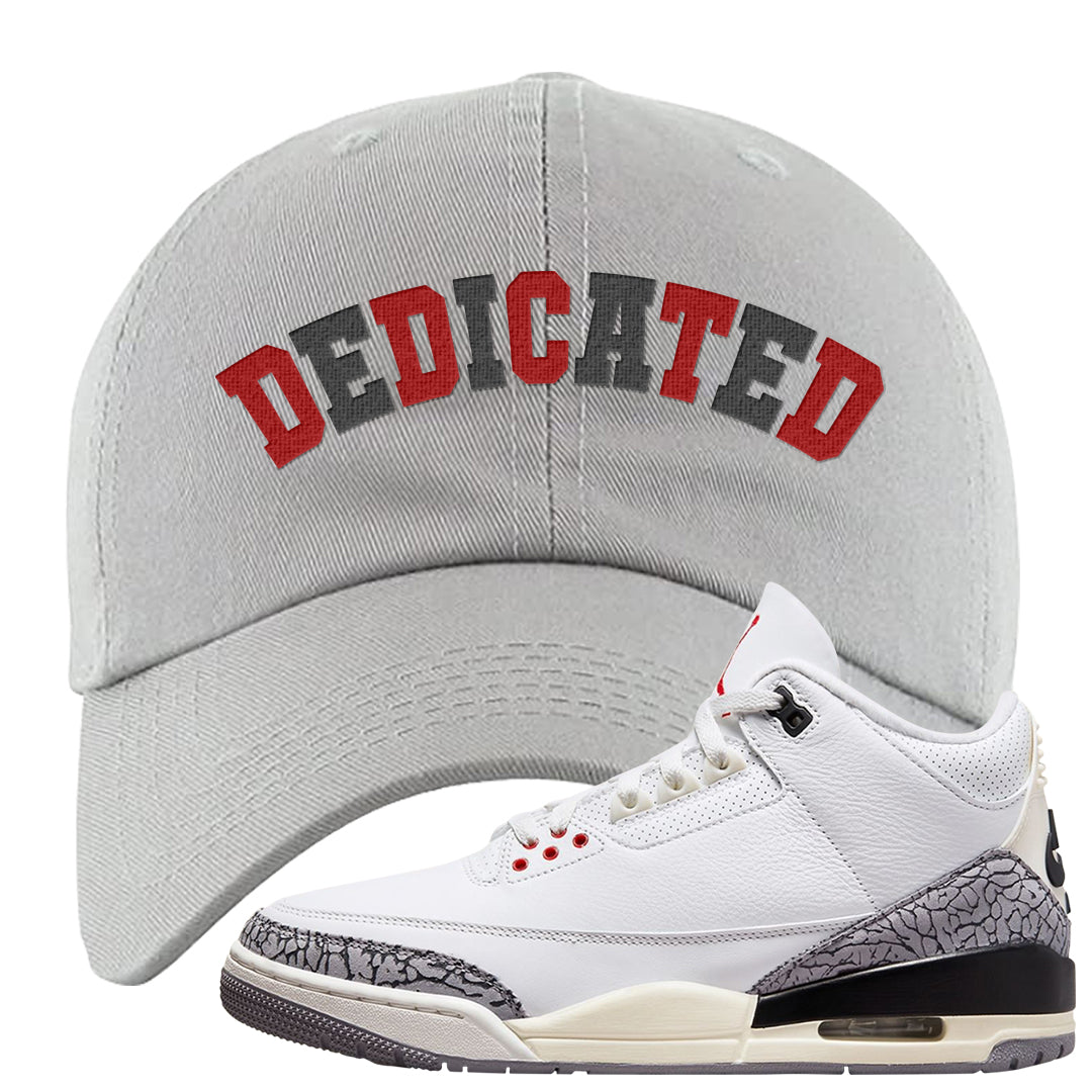 White Cement Reimagined 3s Dad Hat | Dedicated, Light Gray