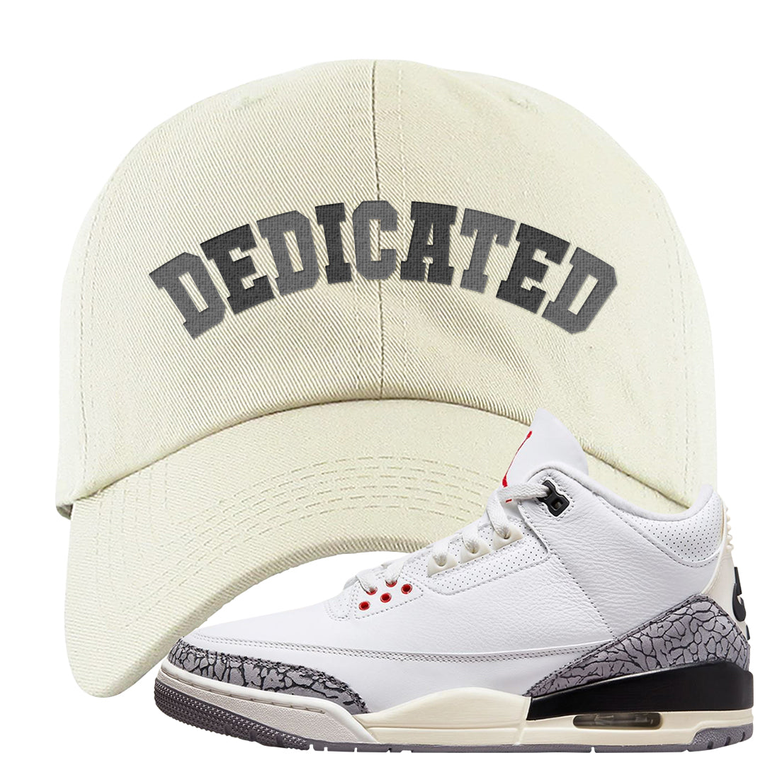 White Cement Reimagined 3s Dad Hat | Dedicated, White
