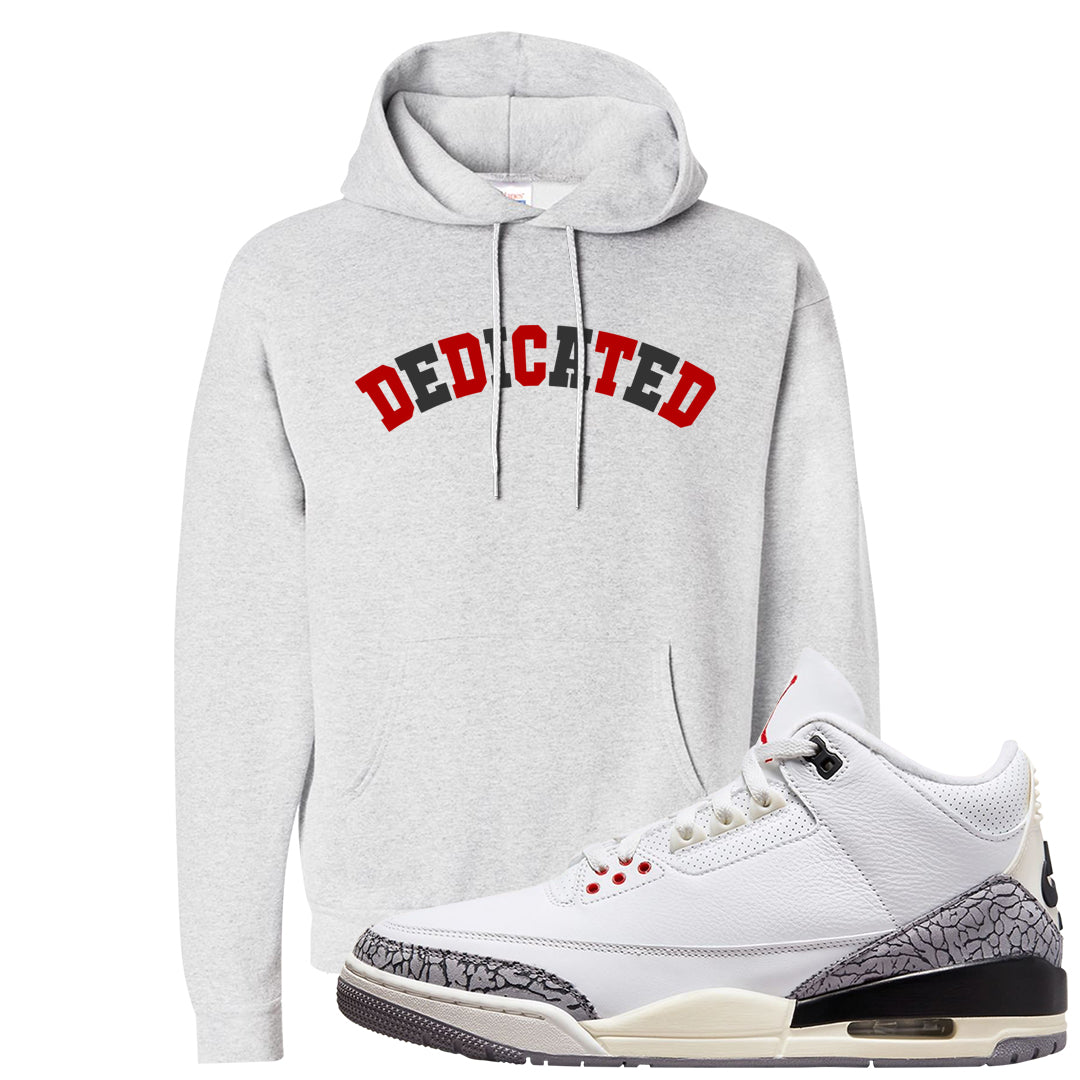 White Cement Reimagined 3s Hoodie | Dedicated, Ash