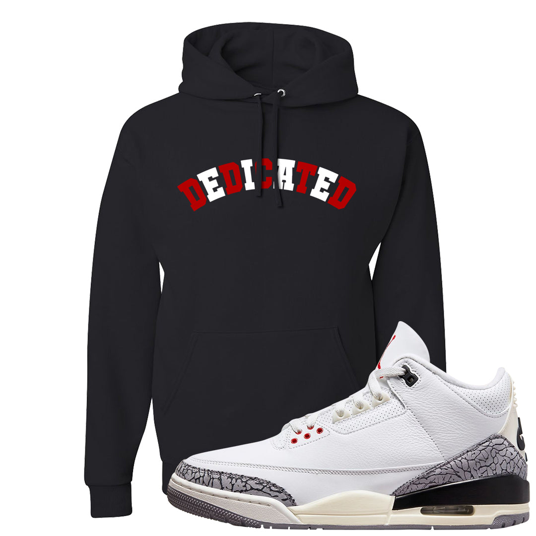 White Cement Reimagined 3s Hoodie | Dedicated, Black