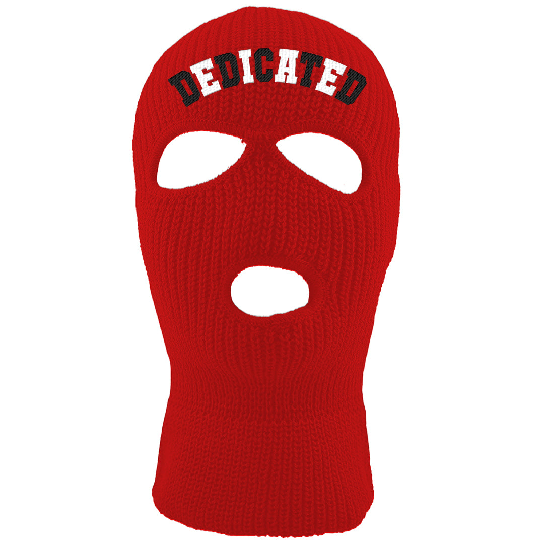 White Cement Reimagined 3s Ski Mask | Dedicated, Red