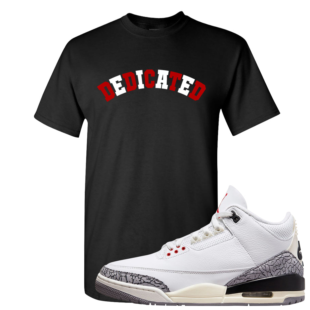 White Cement Reimagined 3s T Shirt | Dedicated, Black