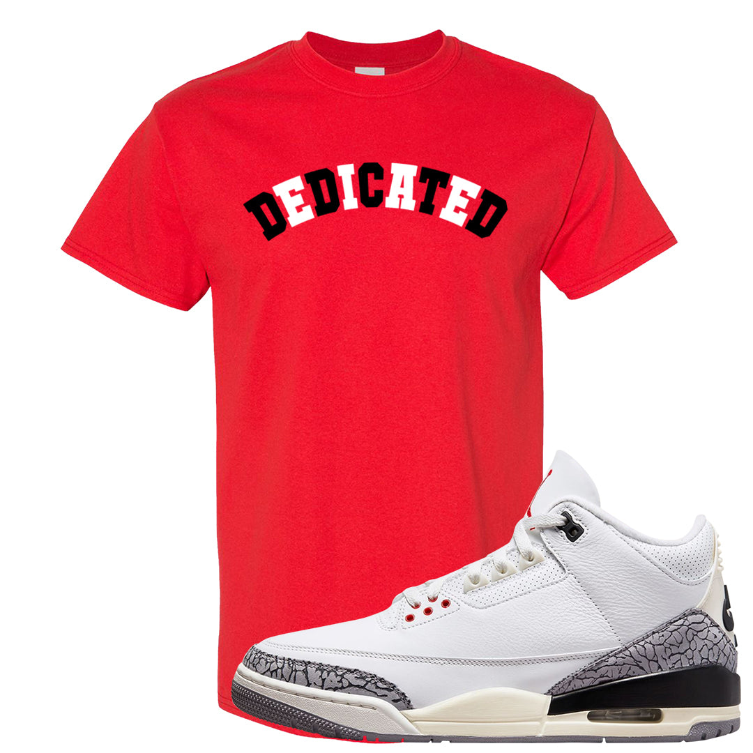 White Cement Reimagined 3s T Shirt | Dedicated, Red