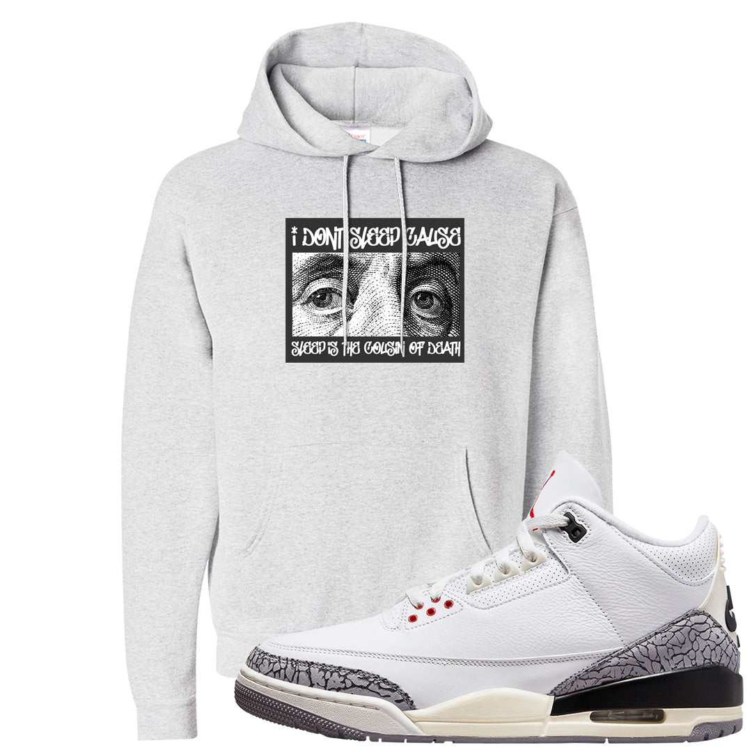 White Cement Reimagined 3s Hoodie | Franklin Eyes, Ash
