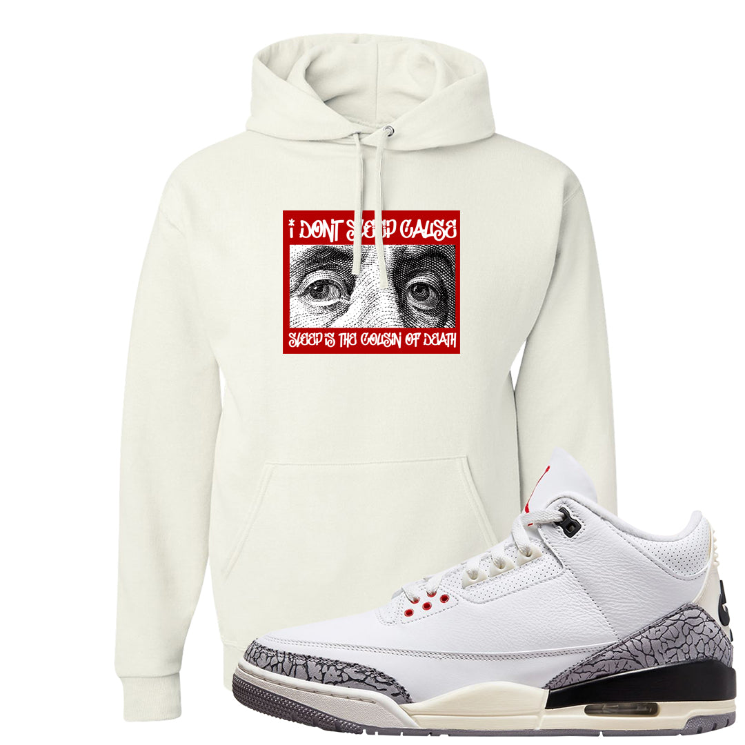White Cement Reimagined 3s Hoodie | Franklin Eyes, White