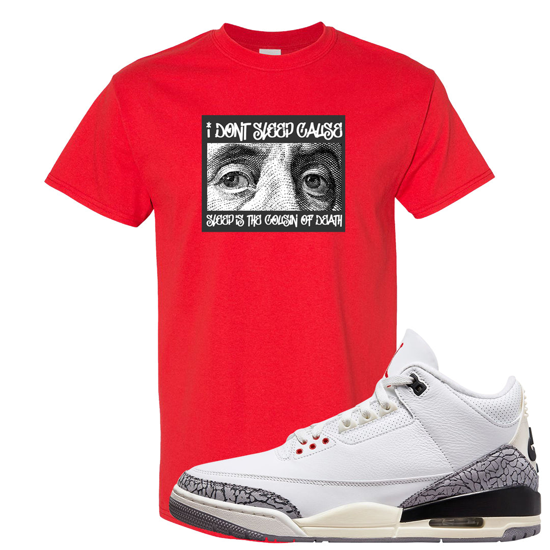 White Cement Reimagined 3s T Shirt | Franklin Eyes, Red