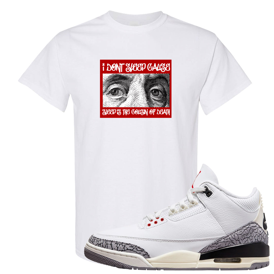 White Cement Reimagined 3s T Shirt | Franklin Eyes, White