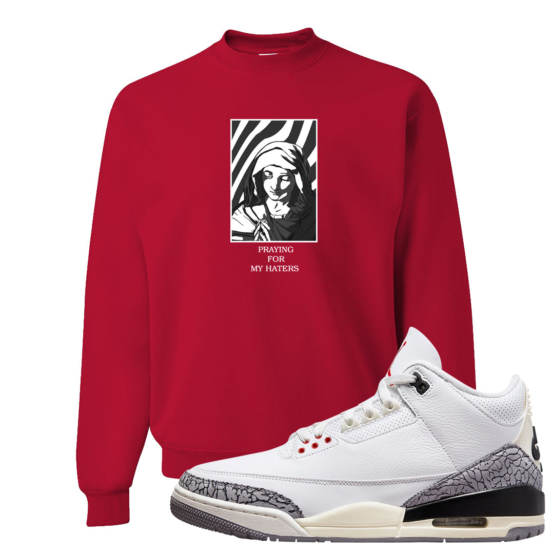 White Cement Reimagined 3s Crewneck Sweatshirt | God Told Me, Red