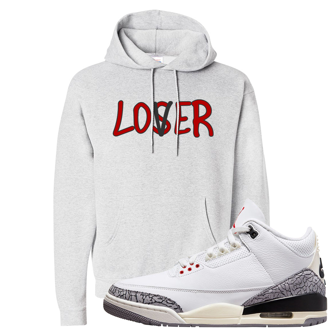 White Cement Reimagined 3s Hoodie | Lover, Ash