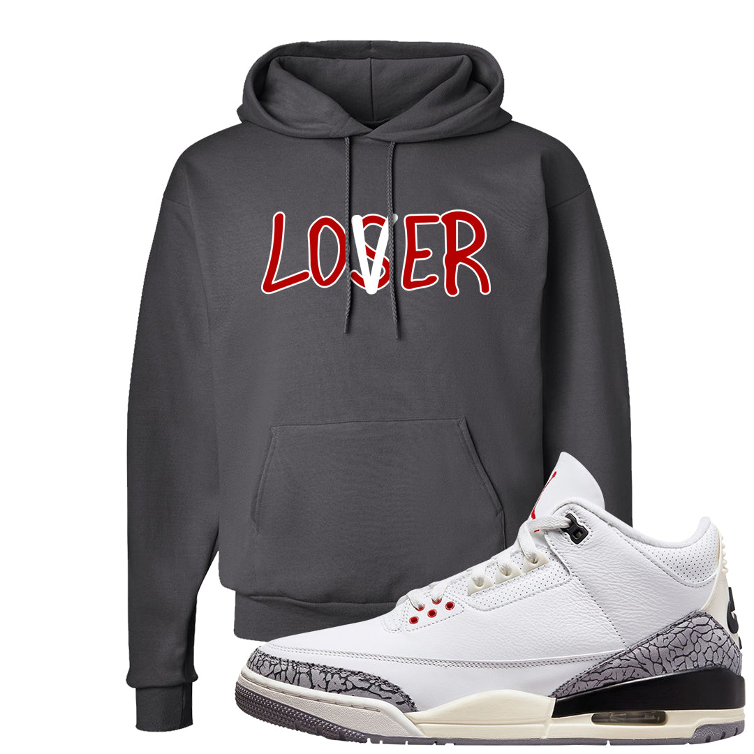 White Cement Reimagined 3s Hoodie | Lover, Smoke Grey