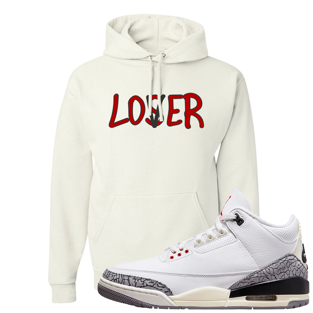 White Cement Reimagined 3s Hoodie | Lover, White