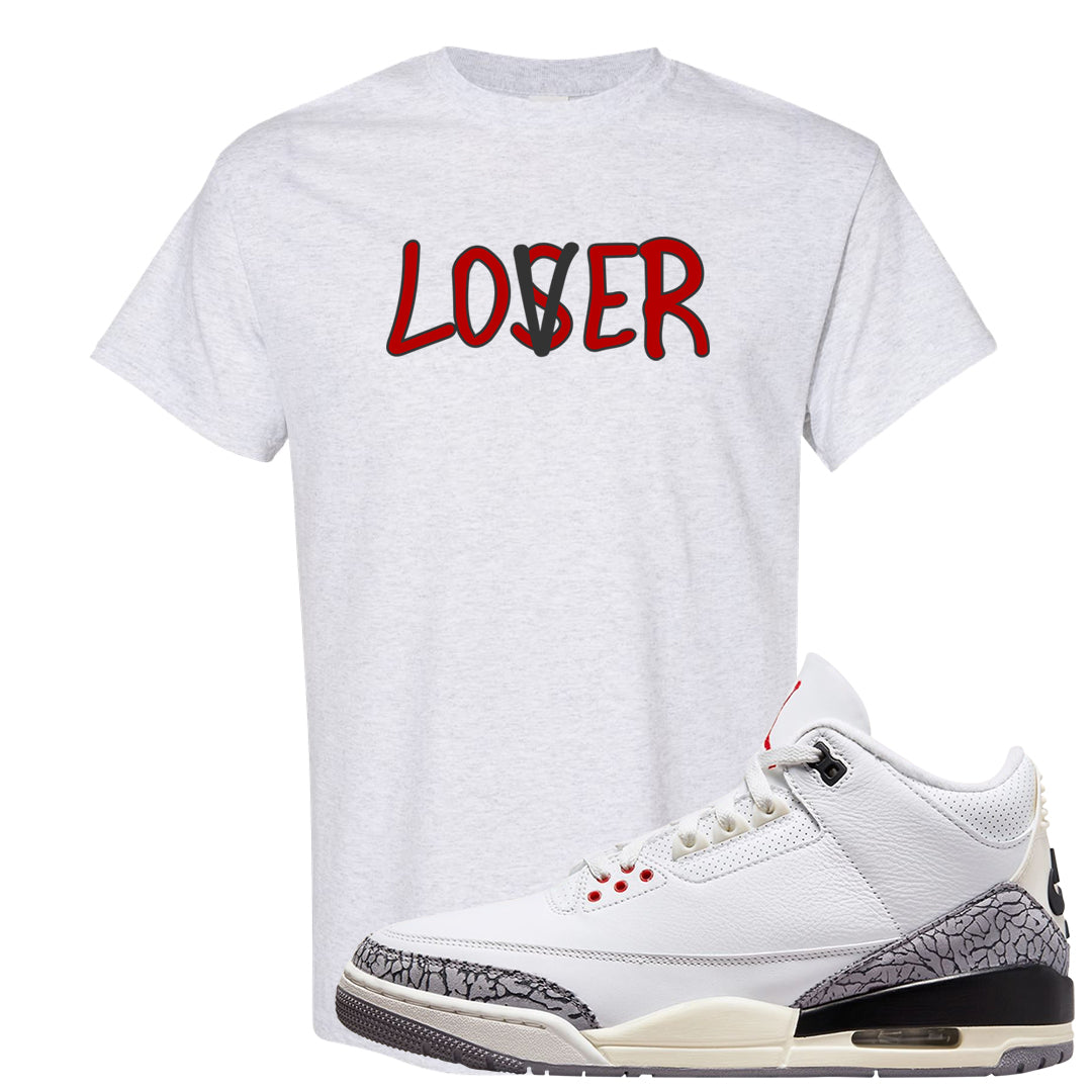 White Cement Reimagined 3s T Shirt | Lover, Ash