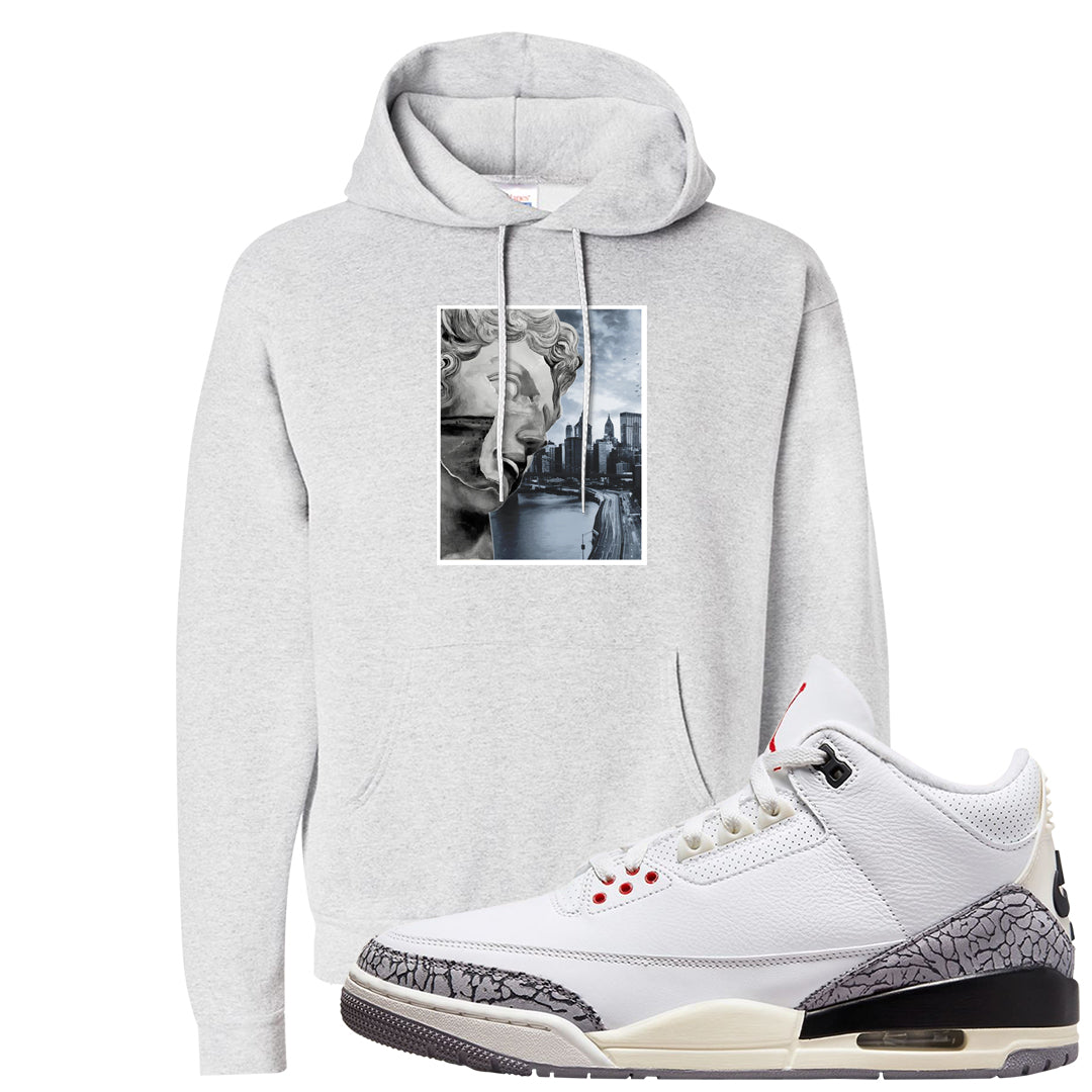 White Cement Reimagined 3s Hoodie | Miguel, Ash