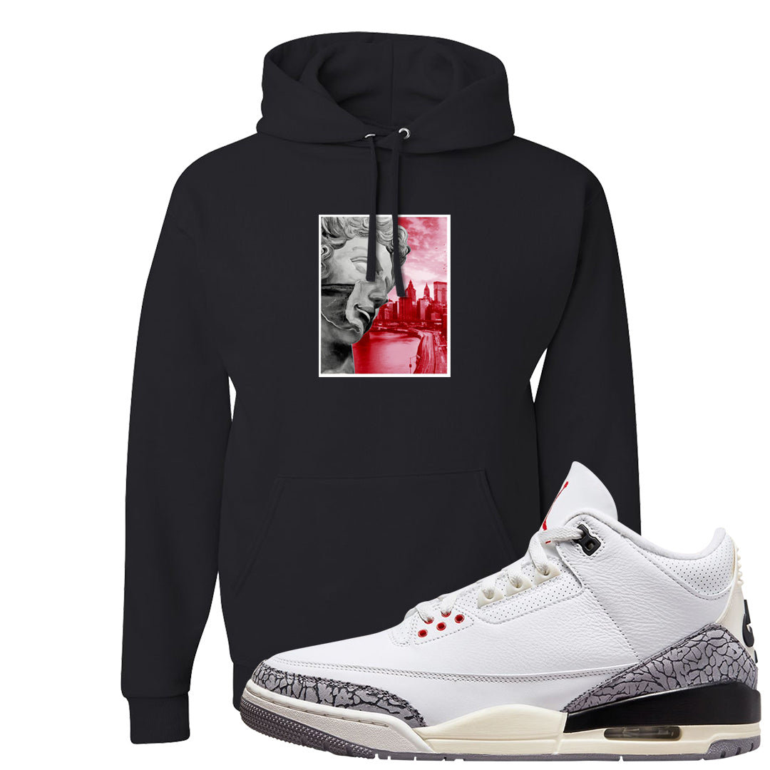 White Cement Reimagined 3s Hoodie | Miguel, Black