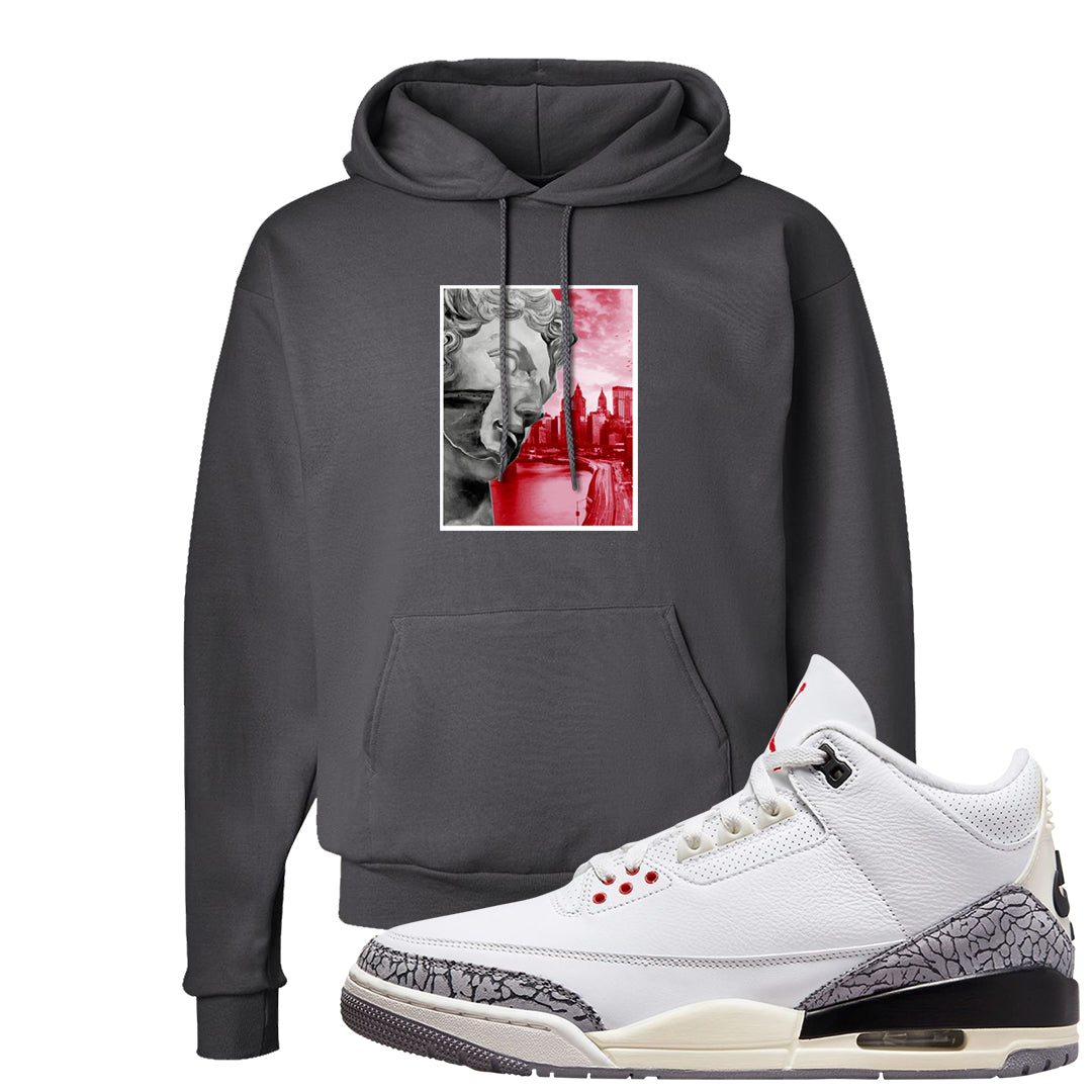 White Cement Reimagined 3s Hoodie | Miguel, Smoke Grey