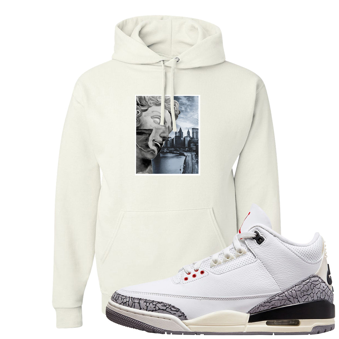 White Cement Reimagined 3s Hoodie | Miguel, White